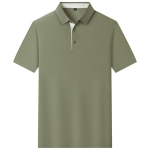 เสื้อโปโลแขนสั้นสีพื้นโพลีเอสเตอร์ชุดทำงานธุรกิจสวมใส่ทุกวัน - Product Image 2