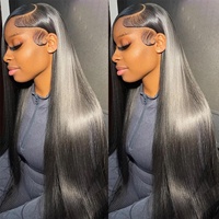 Cheveux humains vierges Remy bruts birmans en gros pour perruque sans colle, lisses, couleur naturelle, densité 250%, longs