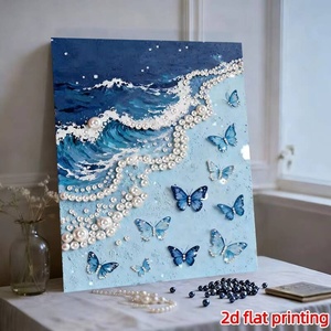 40*50cm Self Adhesive Pearl Decorative <b>Painting</b> DIY Handmade Craft Kit for Children Simple Style Home Wall Art <b>Decoration</b> - Product Image 5