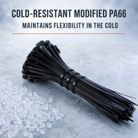 Attaches de câble en nylon 66 résistantes au froid et à la corrosion, attaches en plastique pour la fixation des câbles et des tuyaux en extérieur en hiver