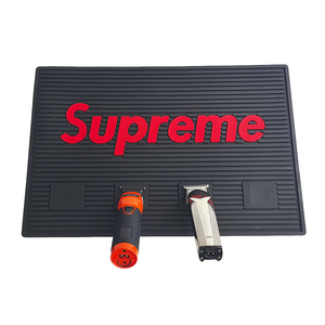 Custom Printed <b>Silicone</b> Hair Salon <b>Mat</b> Barber Tool Organizer <b>Mat</b> Anti Slip Magnetic Station Pad for Professional Use - Product Image 1