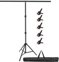 Penyangga Banner Latar Belakang Portabel untuk Fotografi, Produk Komersial, Dekorasi, Modern, Bentuk T