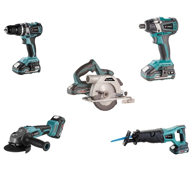 Wholesale Liangye 18V Brushless Drill Set 7 in 1 Battery Power Cordless Tools Combo Set with Same Battery Kit Combo