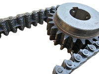 Chaîne de Convoyeur à Dents en Acier Silencieuse C4 C5 C6 C8 CL06 CL08 CL10 CL12 CL16 CL20 Pignon - Transmission Personnalisée Non Standard