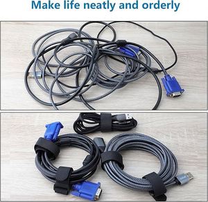 Attaches de câbles autocollantes robustes de qualité professionnelle avec boucles réglables pour la gestion des cordons dans le traitement textile - Product Image 2