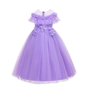 Vestido de Noche para Niña con Falda de Gasa Abullonada y Hombro Descubierto, Estilo Princesa, para Pasarela - Product Image 1