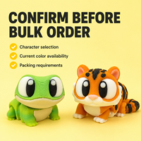 Vente en gros de figurines d'animaux de dessin animé imprimées en 3D, série grenouille, tigre, panda et vache, jouets fantaisie de style porte-clés