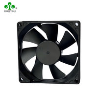 Ventilateur axial sans balais en plastique PY8025 80 mm pour boîtier de refroidissement CPU, 5 V 48 V, compatible avec le refroidissement par évacuation, roulement à billes 1238