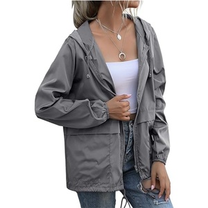 Chaqueta de Primavera con Capucha y Larga para Mujer, Abrigo Impermeable, Ropa de Lluvia para Mujer, Abrigo Impermeable y Transpirable - Product Image 3