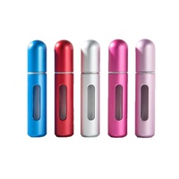 Flacon de parfum en métal de 10 ml, coque mate, intérieur en verre, atomiseur de parfum rechargeable pour voyage, portable