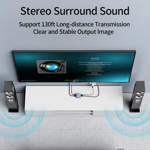 Extracteur audio HDMI 4K, adaptateur audio HDMI vers optique 5.1 S/PDIF et AUX 3,5 mm, convertisseur audio 192 kHz, prend en charge <span class=keywords><strong>PCM</strong></span> <span class=keywords><strong>Dolby</strong></span> - Product Image 6