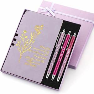 Set de Regalo: Cuaderno de Cuero A6 con Bolígrafo y Caja de Regalo para Compañeros de Trabajo, Personal, Maestros, Enfermeras, Voluntarios, Mujeres y Hombres - Product Image 1