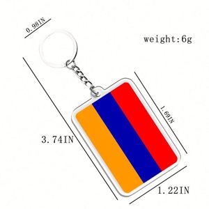 Wholesale Custom Armenia Keychain Acrylic Material Double-Sided Printing Exquisite Workmanship - Product Image 2