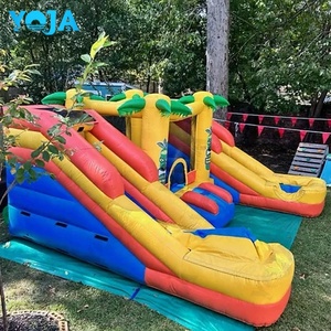 Château gonflable <span class=keywords><strong>Coco</strong></span> Style à double toboggan 4x5x2.5M en PVC avec toboggan pour les fêtes d'enfants en plein air - Product Image 6