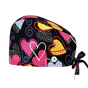 Gorros Quirúrgicos Unisex con Forro <span class=keywords><strong>de</strong></span> Satén y Botones, Gorros <span class=keywords><strong>de</strong></span> Enfermera con Estampado <span class=keywords><strong>de</strong></span> Dibujos Animados, Gorros Médicos para Doctores, Gorros Quirúrgicos Transpirables - Product Image 1