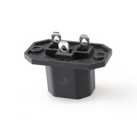 Prise d'extension à 3 broches IEC320 C13 C14, prise de courant AC avec fiche industrielle 10A 250V, type universel, matériau en laiton, noir