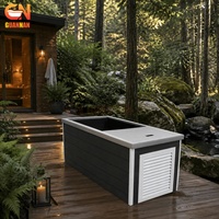 Baignoire à glace auto-refroidissante en acier inoxydable pour jardin, bain froid à domicile avec refroidisseur intégré