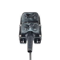 Caja de Conexiones Ópticas MINI SC Impermeable IP68 para Exteriores, Caja Terminal de Cable de Fibra Óptica de 1*4 Conexiones, Caja Preterminada de 4 Puertos