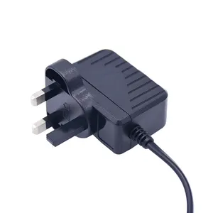 CE UKCA Certified Power Adapter with UK Plug 3V-2.5A AC DC Power Supply for 5V 6V 9V Devices 0.5A-2A Switchable