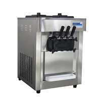 Machine à crème glacée en acier inoxydable, 3 saveurs, machine à crème glacée molle commerciale, fabricant de crème glacée