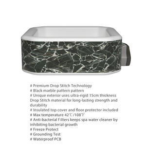 Jilong 14030EU Spa à remous moderne pour jardin extérieur, grande piscine à remous à jets, 580L, 2-4 places, baignoire de massage chaude pour la famille - Product Image 3