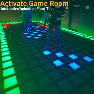 Dalles de sol interactives LED avec capteur de mouvement 30x30 pour salle de jeux intérieure, activant le jeu - Product Image 2
