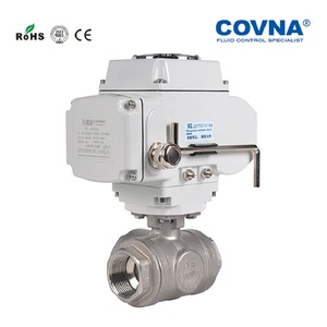 Válvula de Bola Motorizada COVNA DN15 de 1/2 Pulgada, Acero Inoxidable CF8M, 1000WOG, Puerto L - Product Image 4