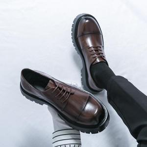 Men's British Style Classic Pu <b>Shoes</b> <b>Soft</b> Breathable Formal Business Wear for Summer Spring Slip-On Closure for Parties - Product Image 3