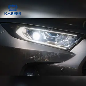 2019 2020 2021适用于RAV4 SE XSE XSE混合前照灯总成LED高型前照灯，带镀铬外壳USA版本