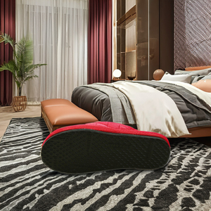 รองเท้าแตะผ้ากำมะหยี่สำหรับผู้หญิงและผู้ชาย สวมใส่ในบ้าน โรงแรม หรือพื้นที่ในร่ม เหมาะสำหรับคู่รัก ทำจากผ้าพลัฌและอีวีเอ คอตตอน - Product Image 4