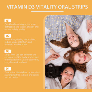 Bandes orales à dissolution rapide de Vitamine D3 et <span class=keywords><strong>B1</strong></span> à base de plantes pour le métabolisme énergétique, la vitalité et le soutien de l'humeur (OEM) - Product Image 2