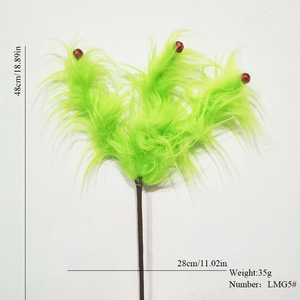 Adorno de Peluche Premium del <span class=keywords><strong>Grinch</strong></span> Navideño, Muñeco de Elfo Monstruo Verde para la Punta del Árbol de Navidad y Decoración del Hogar de Whoville - Product Image 4