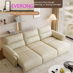 Canapé-lit électrique multifonctionnel, design moderne et épuré, avec télécommande, en cuir de vachette <span class=keywords><strong>première</strong></span> couche, canapé capsule spatiale de <span class=keywords><strong>première</strong></span> <span class=keywords><strong>classe</strong></span> - Product Image 6