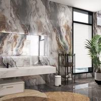 Panneau mural géométrique en marbre PVC auto-adhésif moderne résistant aux UV pour la décoration intérieure, imperméable, appartements, salon