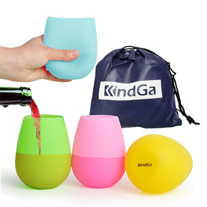 Gobelets pliables en caoutchouc pour bière, verres à vin en silicone, vente en gros, logo personnalisé, incassables, portables, pour voyage en extérieur, sac OPP, unisexe, colorés - Product Image 4