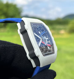 Reloj Mecánico Deportivo de Lujo RM67-02, Fibra de Carbono, Cristal de Zafiro, Diseño Tonneau, Reserva de Energía Automática, Correa de Nailon de 7.8mm, 10m - Product Image 6