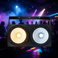 Projecteurs de Scène LED 200W COB avec Système d'Éclairage Blinder DMX512 et Contrôle Sonore, LED Par Blanc Froid/Chaud pour Éclairage de Mariage et DJ