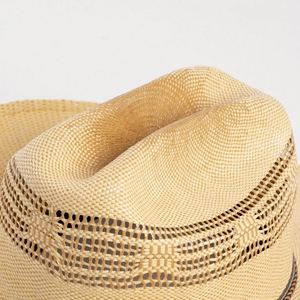 Wholesale Custom Black Western Cowboy Raffia <b>Straw</b> <b>Hat</b> Wide Brim Luxury High Quality Casual Fishing Travel Unisex Daily Outdoor - Product Image 6