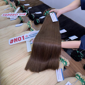 Vente en gros en vrac de cheveux humains de qualité supérieure Extensions de cheveux bruns vietnamiens sans trame Extensions de cheveux vierges Remy - Product Image 2