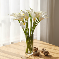 LUYI - Prix d'usine, grande taille, fleurs artificielles Calla Lily en EVA, effet réaliste, Calla Lily pour décoration de centre de table