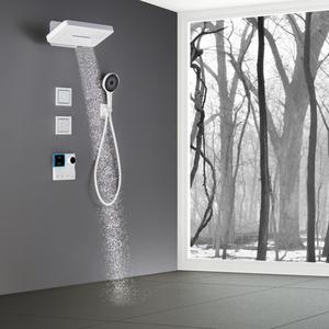 Cabezal <span class=keywords><strong>de</strong></span> ducha <span class=keywords><strong>de</strong></span> <span class=keywords><strong>cascada</strong></span> oculto montado en <span class=keywords><strong>la</strong></span> pared, pantalla Digital oculta integrada <span class=keywords><strong>de</strong></span> latón, ducha <span class=keywords><strong>de</strong></span> temperatura constante termoplástica - Product Image 5