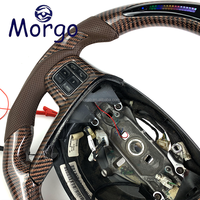 Accessoires intérieurs automobiles Volant en fibre de carbone forgée personnalisé avec LED pour Dodge Chrysler 200 300 300C 2011-2014