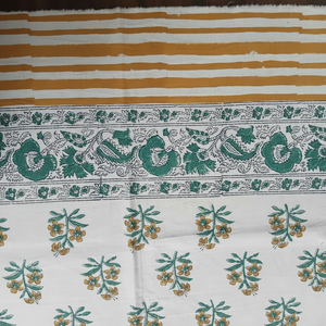 Cubierta de mesa de algodón indio floral de alta calidad de lujo hecho a mano para cocina, comedor y eventos de boda - Product Image 1