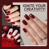 AiBevoow Série Rose Rouge 6 Couleurs 15 ML Kit de Vernis à Ongles Gel UV Longue Durée pour Salon de Manucure Vente en Gros