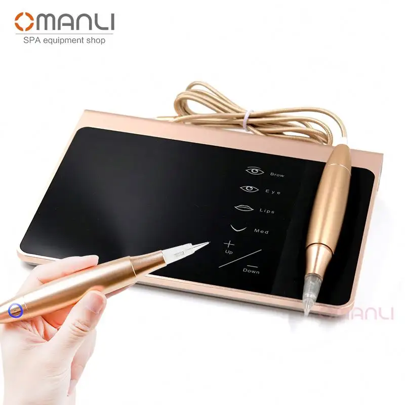 The Golden Multi-Function 6.3 Inch Digital Full Touch Screen Tattoo Kits Machine For Microblading Eyebrow Eyeliner Lips MTS