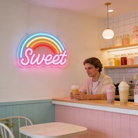 Letrero Luminoso LED Neonawall Sweet para Decoración de Pared, Ideal para Dormitorio, Fiestas, Bodas, Cumpleaños, Decoración de Fondo para Días Festivos