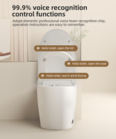 Toilette intelligente de salle de bain avec filtration d'air automatique à économie d'eau électrique en céramique