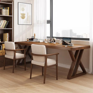 Escritorio Moderno de Madera Maciza, Estrecho, de Pared, Doble, para Estudio, Escritura, Oficina, Computadora, para Uso Doméstico - Product Image 2