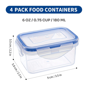 Factory Wholesale Plastic Fresh Food <b>Storage</b> Box <b>Microwave</b> Glass Meal Prep Containers With sealed Lids - Product Image 3
