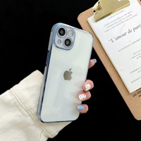 Accessoires de coque de téléphone les plus vendus par galvanoplastie transparente compatibles avec la couverture arrière de l'iPhone 12 13 14 15 16 17 Pro Max